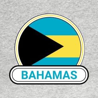 Bahamas Country Badge - Bahamas Flag T-Shirt